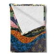 thumbnail image 2 of East Soft Flannel Fleece Throw Blanket, Far Eastern Patchwork with Flowers Floral Pattern in Oriental Style Print, Cozy Plush for Indoor and Outdoor Use, 50" x 70", Multicolor, by Ambesonne, 2 of 5