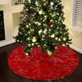 thumbnail image 5 of EWASWON Christmas Red Velvet Christmas Tree Skirt with Gold Foil - 35 Inch Large Tree Skirt for Christmas Party Decorations & Holiday Gift, 5 of 6