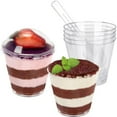 thumbnail image 3 of 50 Pcs Tasses à Dessert avec 50 Cuillères et 50 Couvercles Transparents 200ML Pots à Cheesecake Parfait Réutilisables Parfait Apéritif, 3 of 8