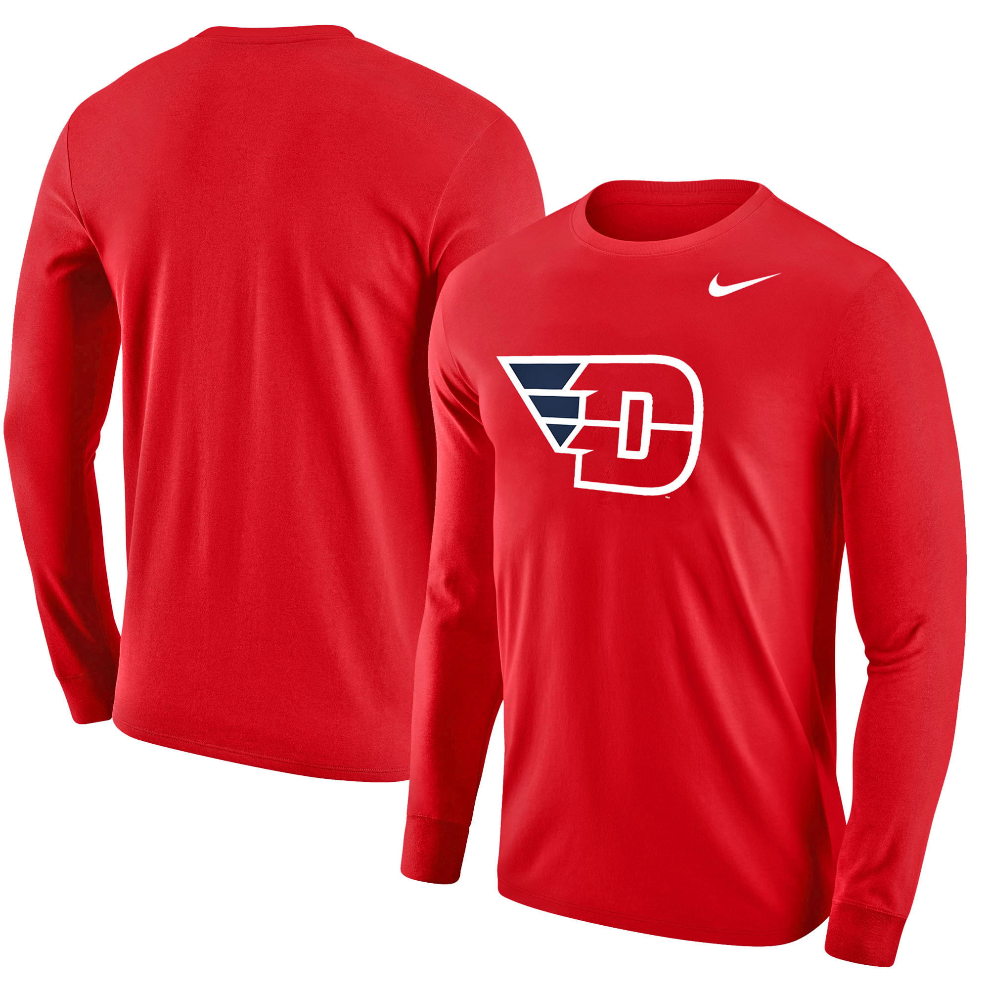 Nike - Dayton Flyers Nike Big Logo Performance Long Sleeve T-Shirt ...
