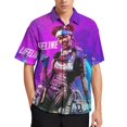 thumbnail image 2 of Apex Legends Lifeline Casual Short Sleeve Shirt Lapel Collar Shirt Summer Beach Shirt XL, 2 of 8