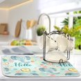 thumbnail image 5 of Hello Elephants Face Dish Drying Mat 16x18 Absorbent Microfiber Draining Rack Pad for Kitchen Counter Sink, 5 of 8