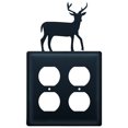 thumbnail image 3 of Village Wrought Iron EOO-3 Couvercle Double Sortie Cerf - Noir, 3 of 3