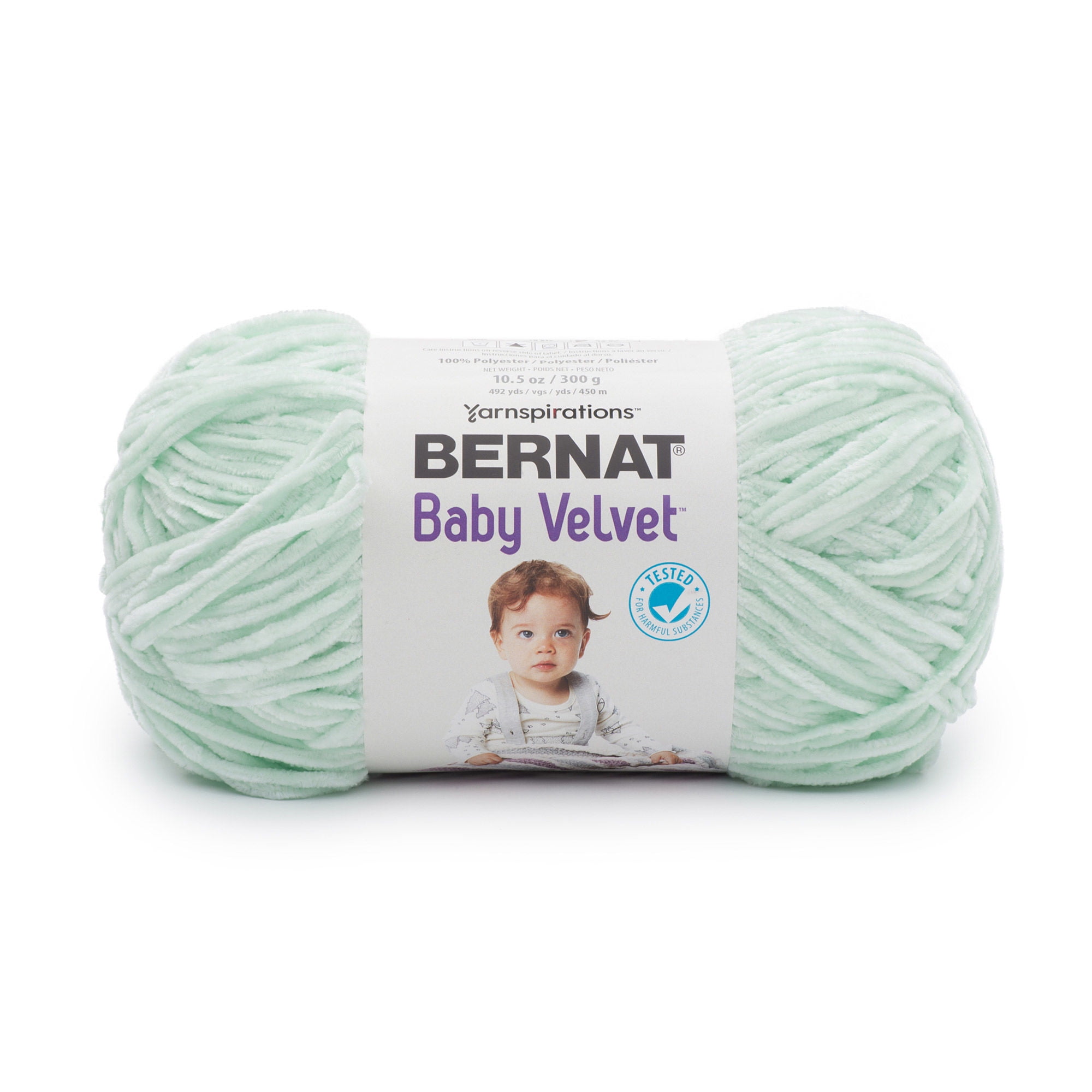 BERNAT BABY VELVET YARN, SEAFOAM, 300G, 10.5 OZ