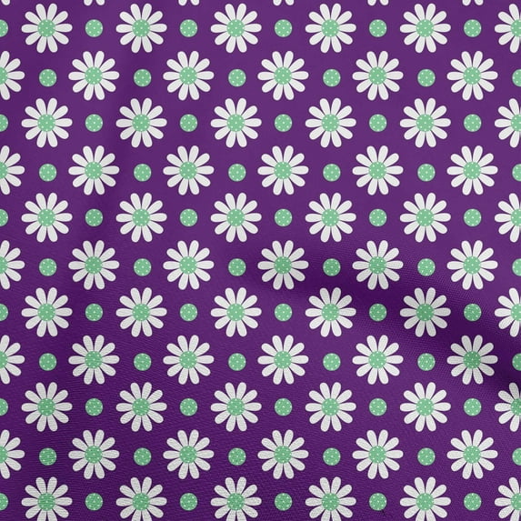 oneOone Cotton Poplin Purple Fabric Floral Retro Sewing Craft Projects Fabric Prints By Yard 56 Inch Wide