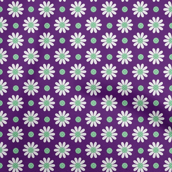 oneOone Georgette Viscose Purple Fabric Floral Retro Sewing Material Print Fabric By The Yard 42 Inch Wide