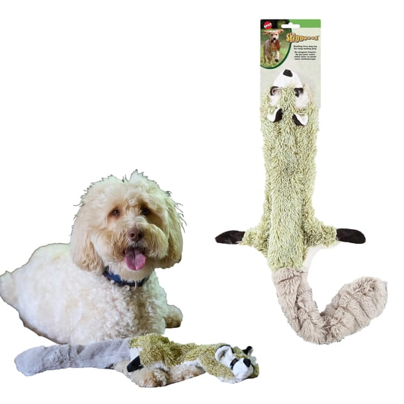 Juguete para perros SPOT Skinneeez Raccoon de peluche de 58 cm con 2 chirriadores