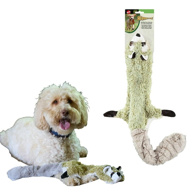 Juguete para perros SPOT Skinneeez Raccoon de peluche de 58 cm con 2 chirriadores