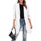 thumbnail image 4 of Gibobby Blazer de mujer elegante Chamarra Casual para Mujer Manga Larga con Frente Abierto para Trabajo Oficina Chamarra(Blanco,XL), 4 of 5