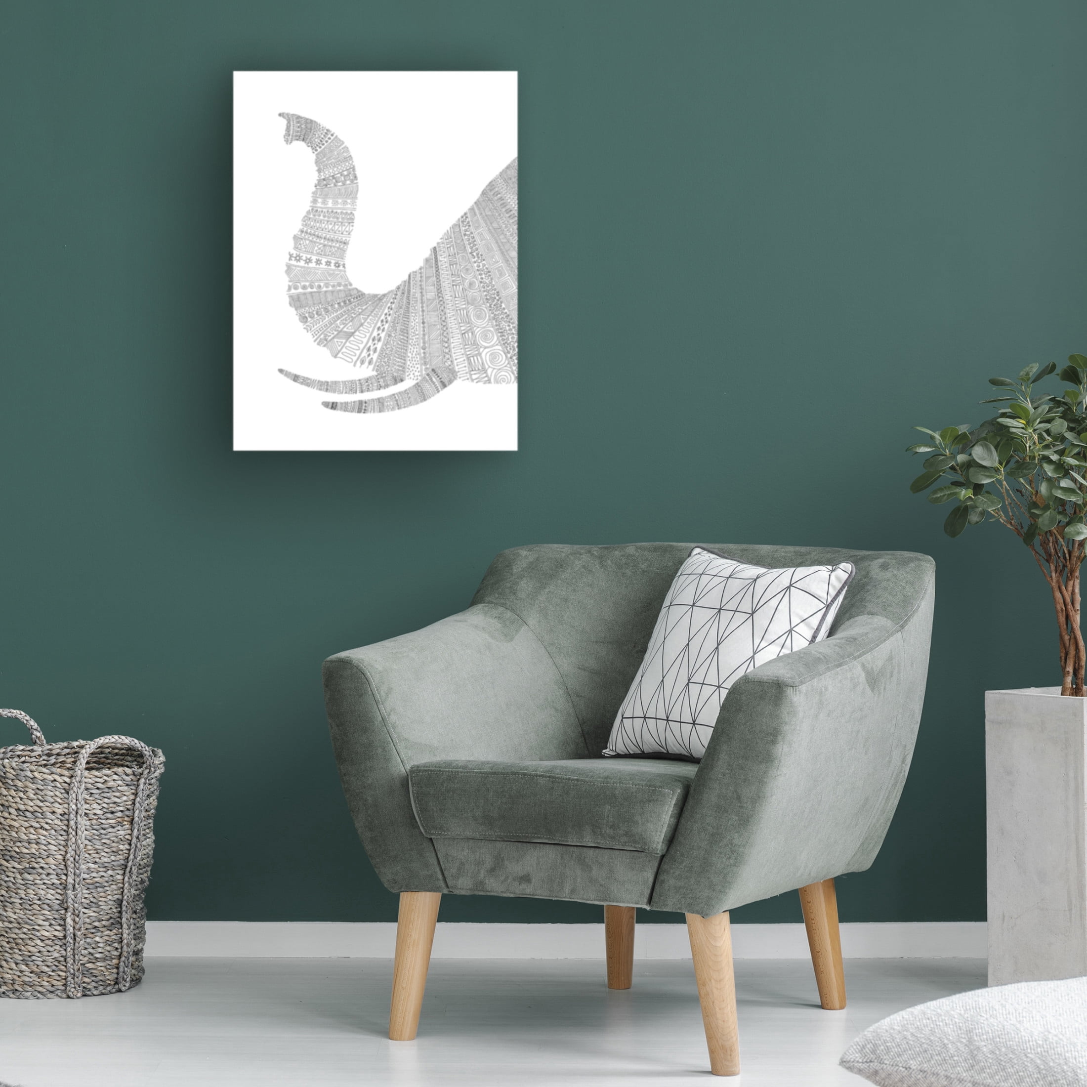 Trademark Fine Art Florent Bodart Elephant NAo3 Canvas Wall Art