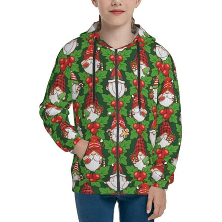 

Hoodies for Teen Girls Boys Santa Claus And Gnomes Long Sleeve Youth Kids Essentials Zip Up Hoodie Lghtweight Fashion Hoodies & Sweatshirts Jacket Fall Winter Outfits Tops