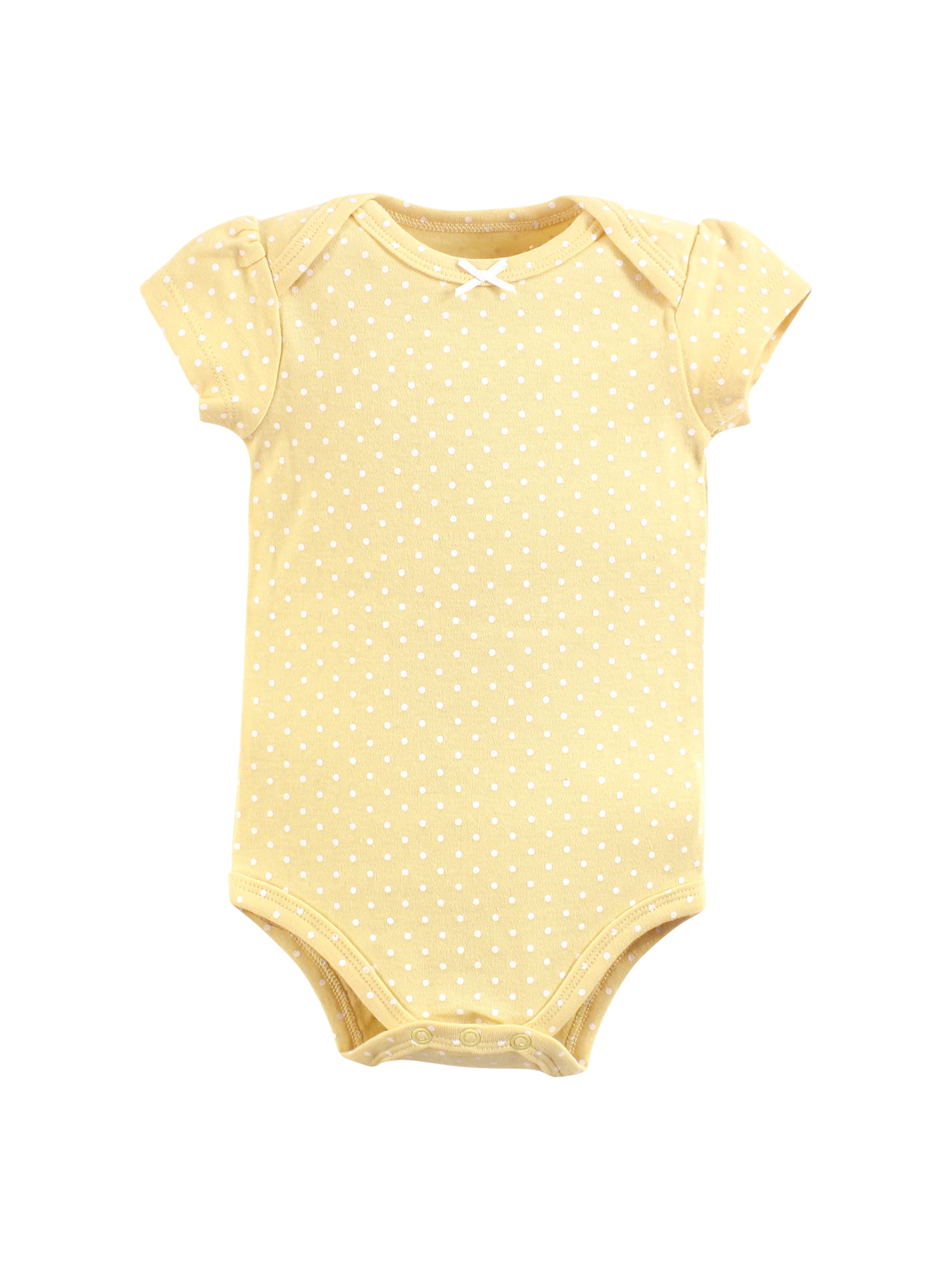 Hudson Baby Short Sleeve Bodysuits, 5-Pack, Newborn- 24 Months