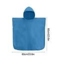 thumbnail image 3 of Beach Towel Beach Changing Towel Quick Drying,Absorbent,Soft Breathable Surf Robe With Pocket Hooded Wetsuit Adjustable Sleeves for Surfing Swimming Bathing 23.62x23.62 inch, 3 of 7