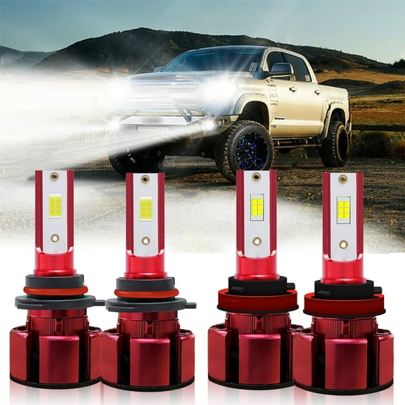 H11 9005 LED Headlight Bulbs for 2007-2013 Toyota Tundra Low Beam/High Beam Lights