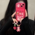thumbnail image 1 of Espejo De Maquillaje DIY Para Carcasa IPhone 11 14 Pro Max 13 12 Promax 12pro 7 8 Plus X XR Xsmax Con Soporte De Pulsera Funda De Silicona Protector A Prueba De Golpes, 1 of 3