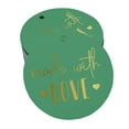thumbnail image 1 of Inkdotpot Gold Foil Paper Hang Tags Made With Love Text Favor Tags 100 Pieces, 1 of 6