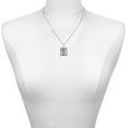 thumbnail image 2 of Delight Jewelry Silver-tone Pebble Border Initial - G - Silvertone Class of 2026 Delicate Bar Necklace, 18.75", 2 of 4