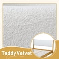 thumbnail image 2 of Queen Size Rubber Wooden , Solid Wooden Bed with Teddy Velvet Cushion Upholstered Headboard, Enhanced by Support Feet,Beech White, 2 of 16