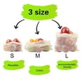 thumbnail image 7 of Topumt Reusable Produce Bag Organic Natural Cotton Mesh Vegetable Fruit Storage Pouch, 7 of 7