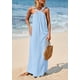 thumbnail image 4 of Vestido de verano PRETTYGARDEN para mujer 2025 con tiras holgadas, azul XXL, 4 of 9
