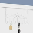 thumbnail image 4 of Qiweii No Drill Door Hooks Hanger, Over The Door Hanging Rack with 10 Hooks for Coat, Robe, Bag, Behind The Door Storage Organizer for Bedroom, Closet, Bathroom, Dorm, Kitchen, 4 of 6