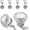 Brushed Nickel, variant on Cabinet Knobs 8 Pack Clear Glass Pulls for Kitchen Bedroom Bathroom Living Room Furniture, Brushed Nickel Base Old Style Cabinets Closet Dresser Drawers Cupboard Handles