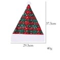 thumbnail image 3 of Gcvizuso Christmas Hats, Santa Hat, Red Plaid Christmas Hat Thick Golden Snowflake Hat Christmas Decoration Hat, 3 of 6