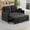 Black, variant on Convertible Sofa Bed,3-in-1 Sleeper Sofa with Pull Out Bed,Velvet Couch with Adjsutable Backrest and 2 Pillows for Living Room,Black