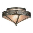 thumbnail image 4 of Meyda Tiffany 51410 Rainbow Trout 3 Light 16" Wide Semi Flush Ceiling Fixture - Copper, 4 of 6