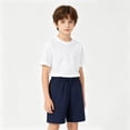 thumbnail image 2 of HAWEE 5 Pack Athletic Basketball Boys Shorts - with Zipper Pockets Basketball Soccer Quick Dry Teen Kids Sport Shorts Elastic Waist, 2 of 6