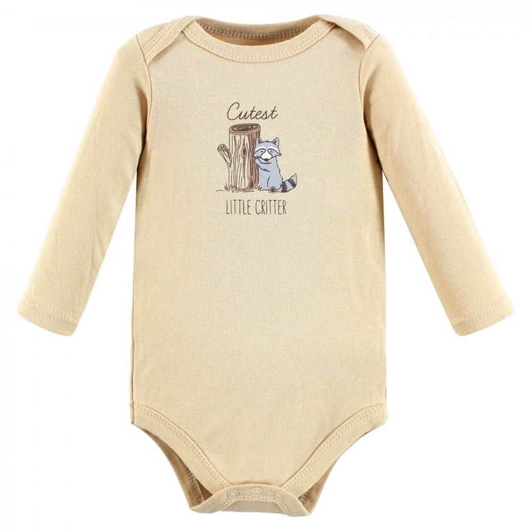 Hudson Baby Long-Sleeve Cotton Bodysuits, 5-Pack photo 6