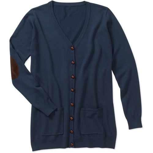 Women's Elbow Patch Boyfriend Cardigan