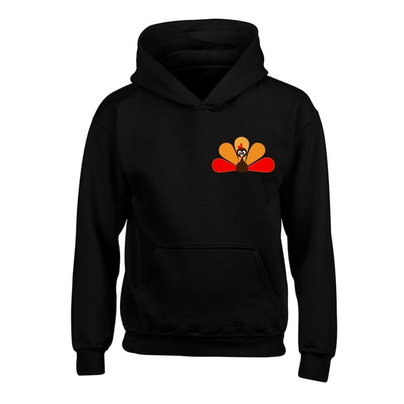 Awkward Styles Happy Thanksgiving Day Hoodies for Kids Turkey Hooded Youth Sweatshirt for Girls Boys Pocket Print
