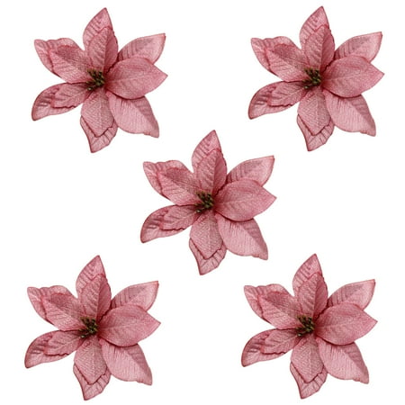 

Christmas Decorations Clearance! KITTEHIGM Christmas Large 15cm Poinsettia Glitter Flower Tree Hanging Party Decor Lighting Deal Sale&Deal