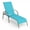 Turquoise, variant on Costway Outdoor Patio Lounge Chair Chaise Fabric Adjustable Reclining Armrest Pool Grey