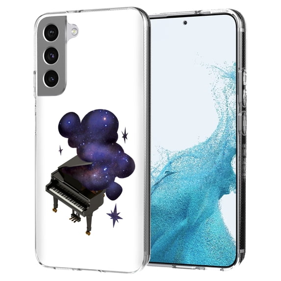 TalkingCase Thin Slim Case Compatible for Samsung Galaxy S22 5G, Space Piano Print, Lightweight, Flexible, Soft, USA
