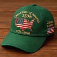 thumbnail image 2 of NIEWTR Eagles Hat 250 Anniversary USA Cap Adjustable Baseball Hat Embroidered American Flag Bald Eagle Patriotic 1776-2026 Men Women(A-Green,One Size), 2 of 4