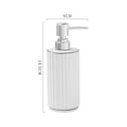 thumbnail image 2 of Dispensador de jabón de cerámica con borde plateado for baño y cocina, ideal for lociones, aceites esenciales y jabones líquidos., 2 of 4