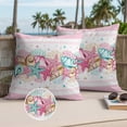 thumbnail image 3 of Summer Starfish Pink Outdoor Pillow Covers 18x18 Set of 2,Waterproof Patio Throw Pillowcase Protectors,Beach Coral Conch Coastal Square Decorative Pillow Shams Cushion Covers for Seat Bed Couch Sofa, 3 of 8
