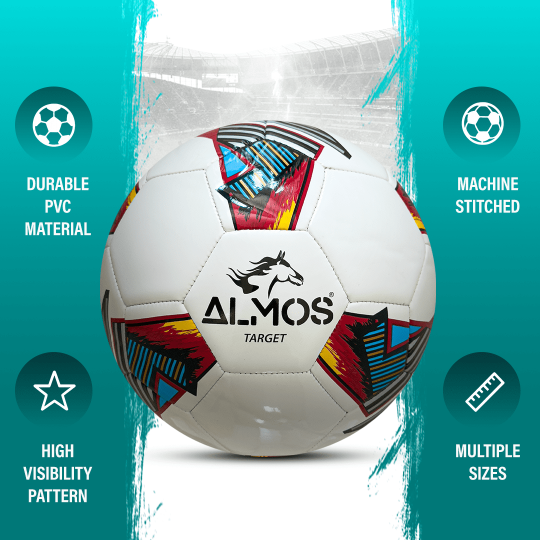 Almos Target Soccer Ball, for Indoor and Outdoor Soccer - Size 5, Blue