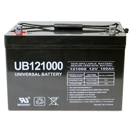 universal power group 12v 100ah solar wind agm sla deep cycle vrla battery