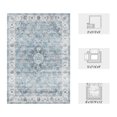 thumbnail image 2 of SIXHOME 3'x5' Area Rugs for Living Room Washable Rug Vintage Medallion Floral Living Room Rugs Carpet Soft Distressed Indoor Retro Rug for Bedroom Dining Room Nonslip Slate Blue Rug, 2 of 7
