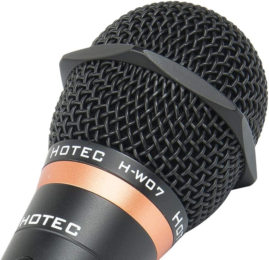 H-W07 Metal Black Hotec Premium Vocal Dynamic Handheld Microphone with 19ft Detachable XLR Cable and ON/Off Switch 