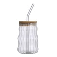 thumbnail image 2 of jifeng Creative Glass Jar with Straws Reusable Transparent Drinkware Coffee Cup A, 2 of 9