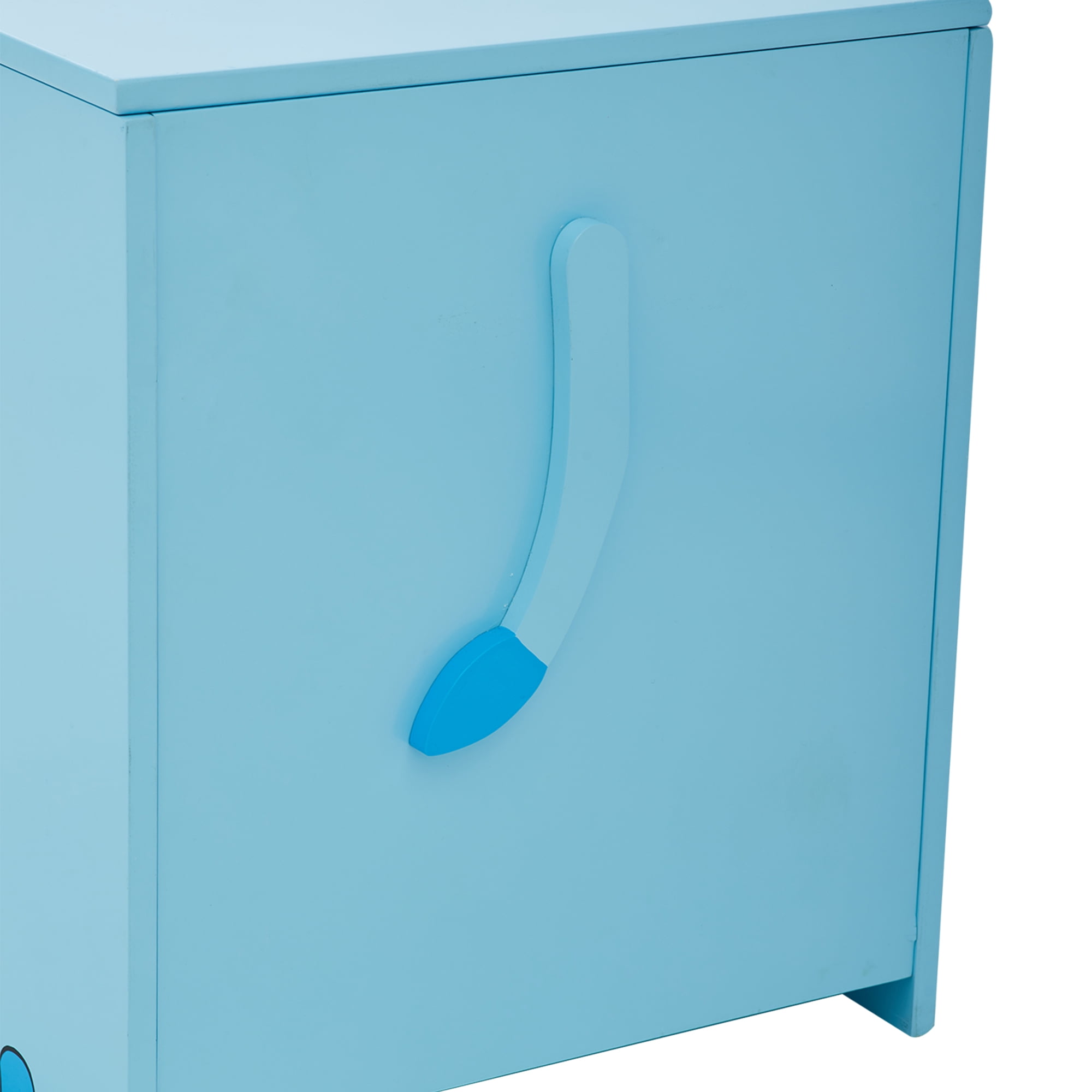 Teamson Kids Childrens Blue Elephant Wooden Toy Box Chest Kids Storage TD-12950A