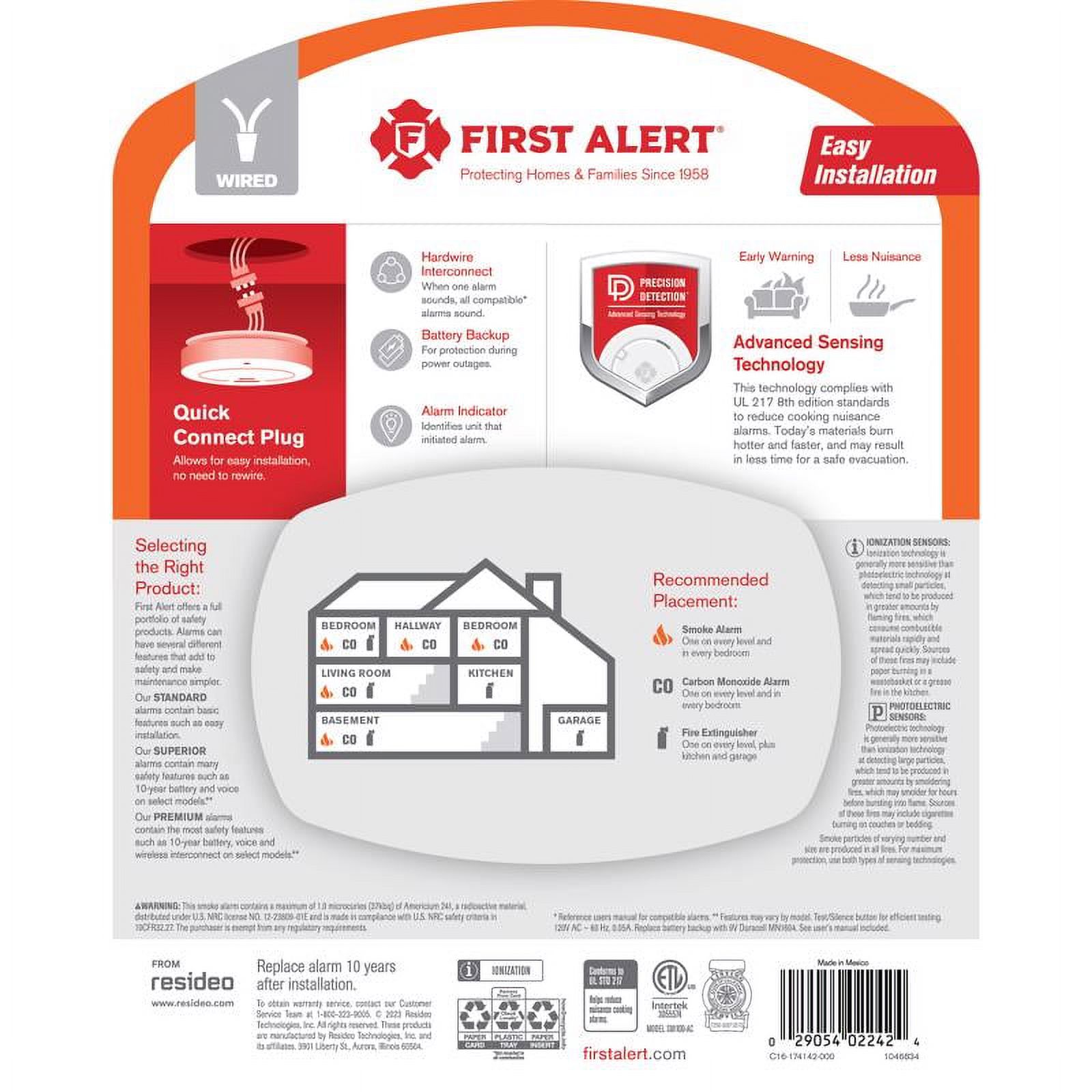 First Alert Hardwire Smoke Alarm with Battery Backup photo 2
