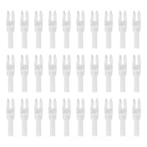 Uxcell Archery Arrows Nocks, Plastic Insert Arrow Nock Replacement Arrow Tails for Hunting Shooting Compound Recurve Transparent White