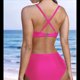 thumbnail image 5 of Traje de Baño de con Control de Abdomen para Mujer, Push Up, Cintura Alta, Color Rosa y Rojo, Talla M, 5 of 10