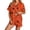 Z1-Orange, variant on MuXiKeJi Clothes Halloween Pajamas Women Pumpkin Skeleton Witch Ghost Printed Cute Costumes Short Sleeve Matching Shorts Sleepwear Set,Womens Silk Halloween Sleep pjs