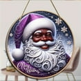 thumbnail image 5 of Clearance Under $5 Christmas Decorations Hanging Sign African American Christmas Wooden Door Sign New Year Winter Xmas Black Santa Decor Christmas Decorations for Home A, 5 of 6